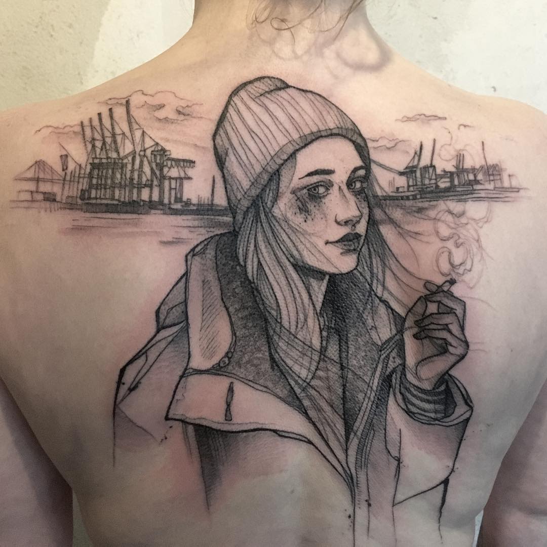 Anki Michler Portait Tattoo